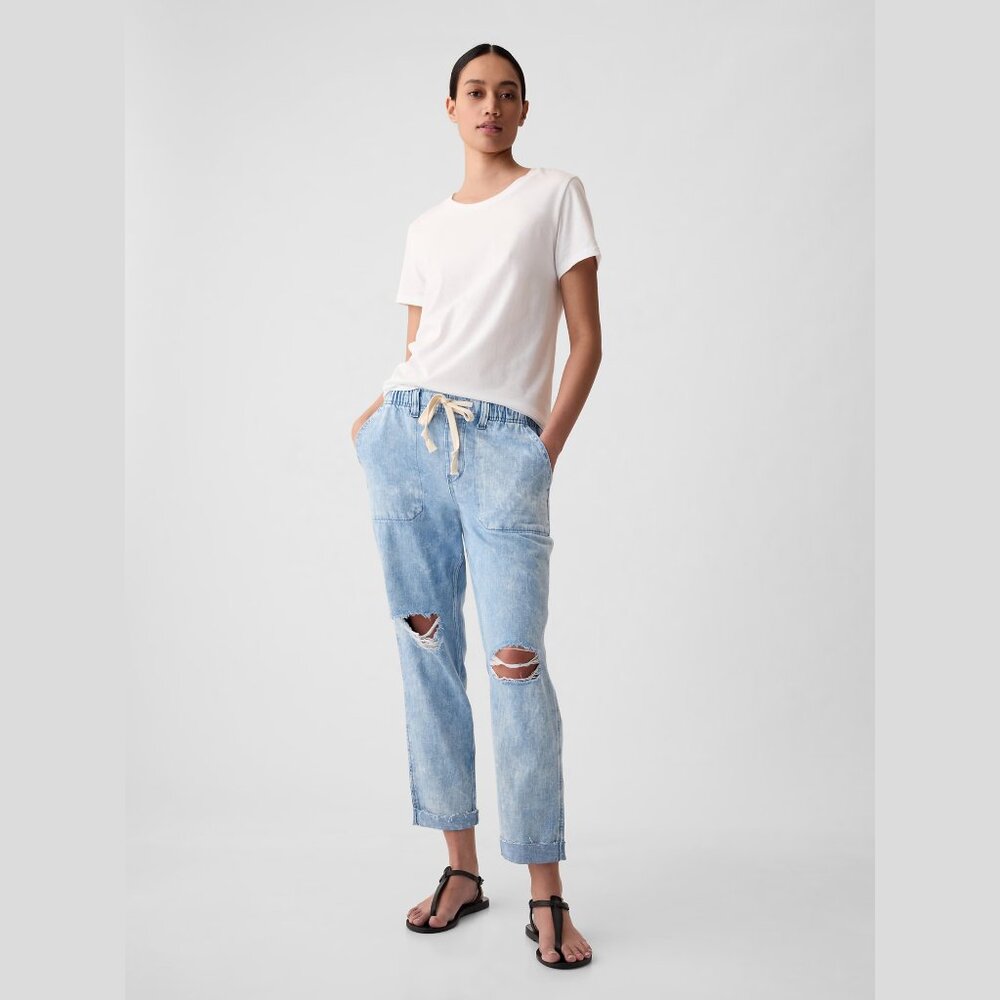 GAP Mid Rise Easy Denim Utility Jeans